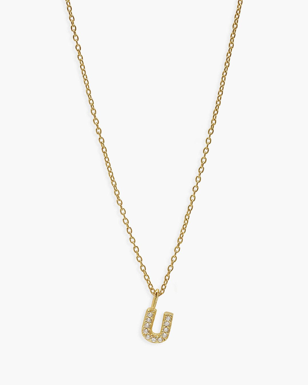 Love Letter Zirconia Necklace Gold