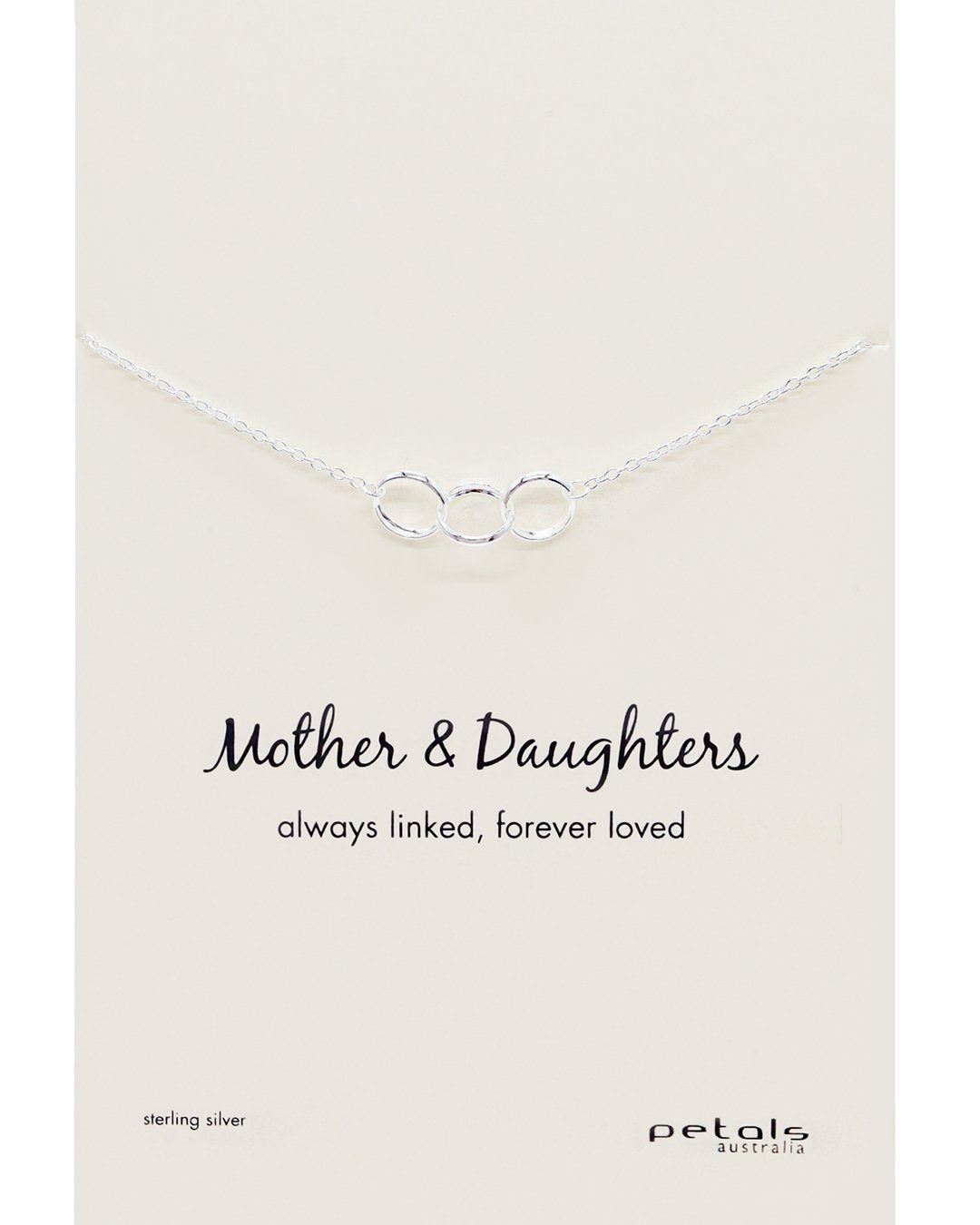 Sterling silver chain with triple circle detail by Petals Australia